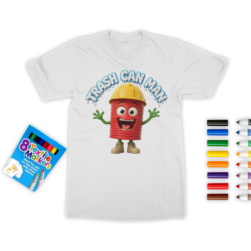 TRASH CAN MAN Colouring T-Shirt