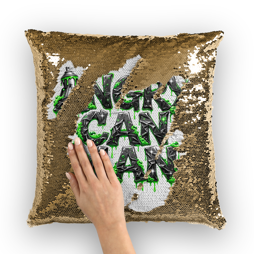 ANGRY CAN MAN 2.0 Sequin Cushion Cover