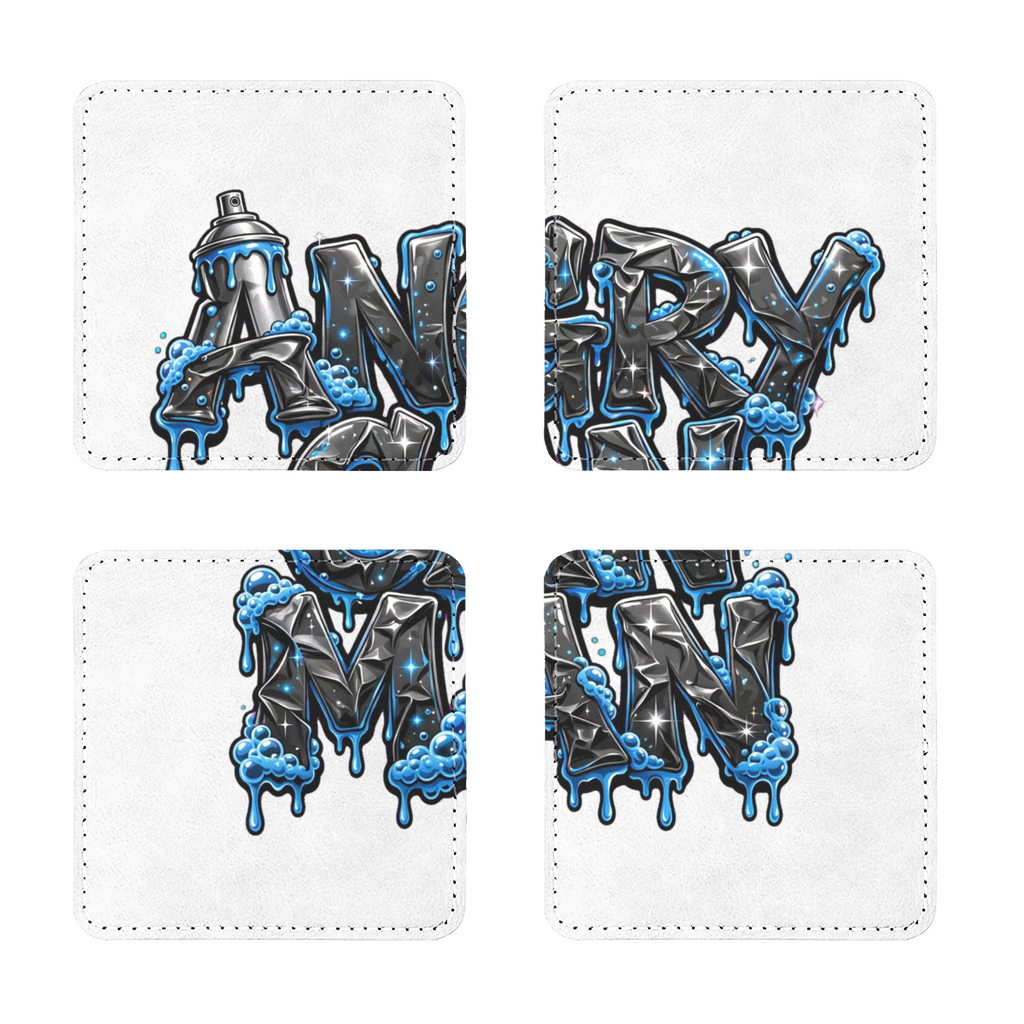 ANGRY CAN MAN 2.0 Sublimation Coasters Pack of Four