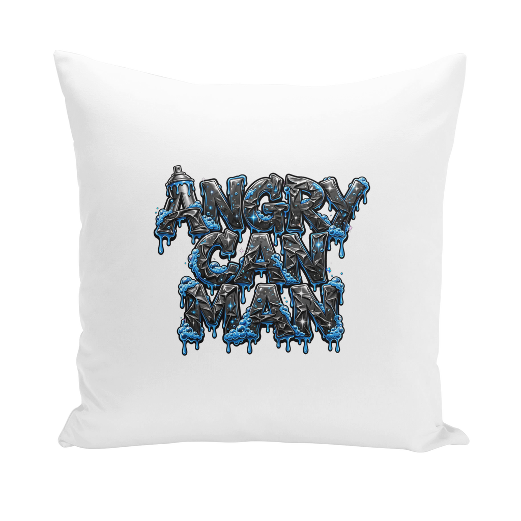ANGRY CAN MAN 2.0 Throw Pillows