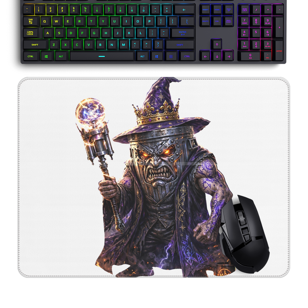 angry can man Large Gaming Pad