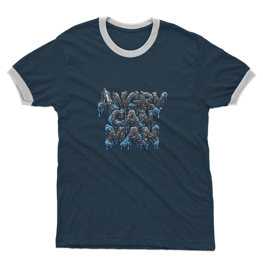 ANGRY CAN MAN 2.0 Adult Ringer T-Shirt