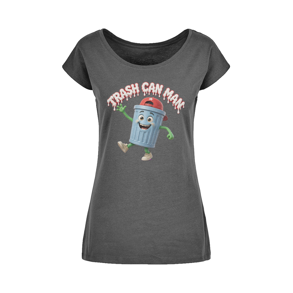 TRASH CAN MAN Wide Neck Womens T-Shirt XS-5XL