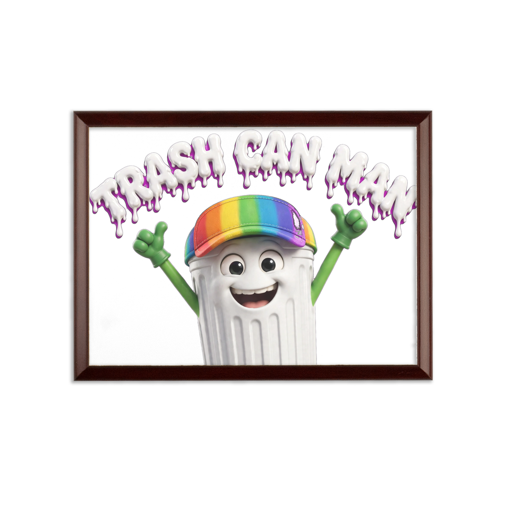 TRASH CAN MAN Sublimation Wall Plaque