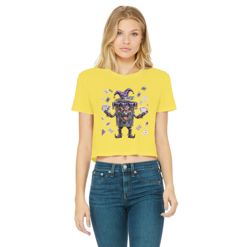 ANGRY CAN MAN 2.0 Classic Women's Cropped Raw Edge T-Shirt