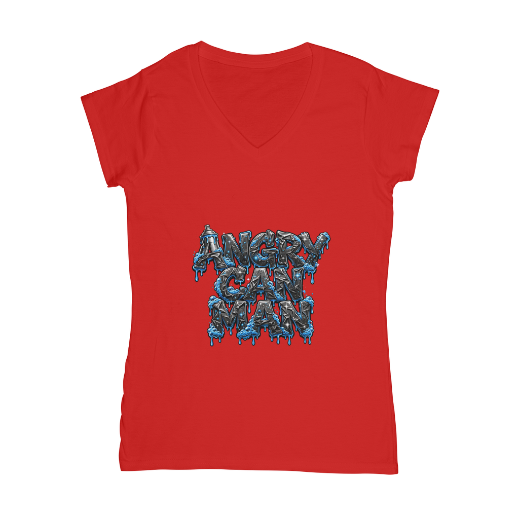 ANGRY CAN MAN 2.0 Classic Women's V-Neck T-Shirt