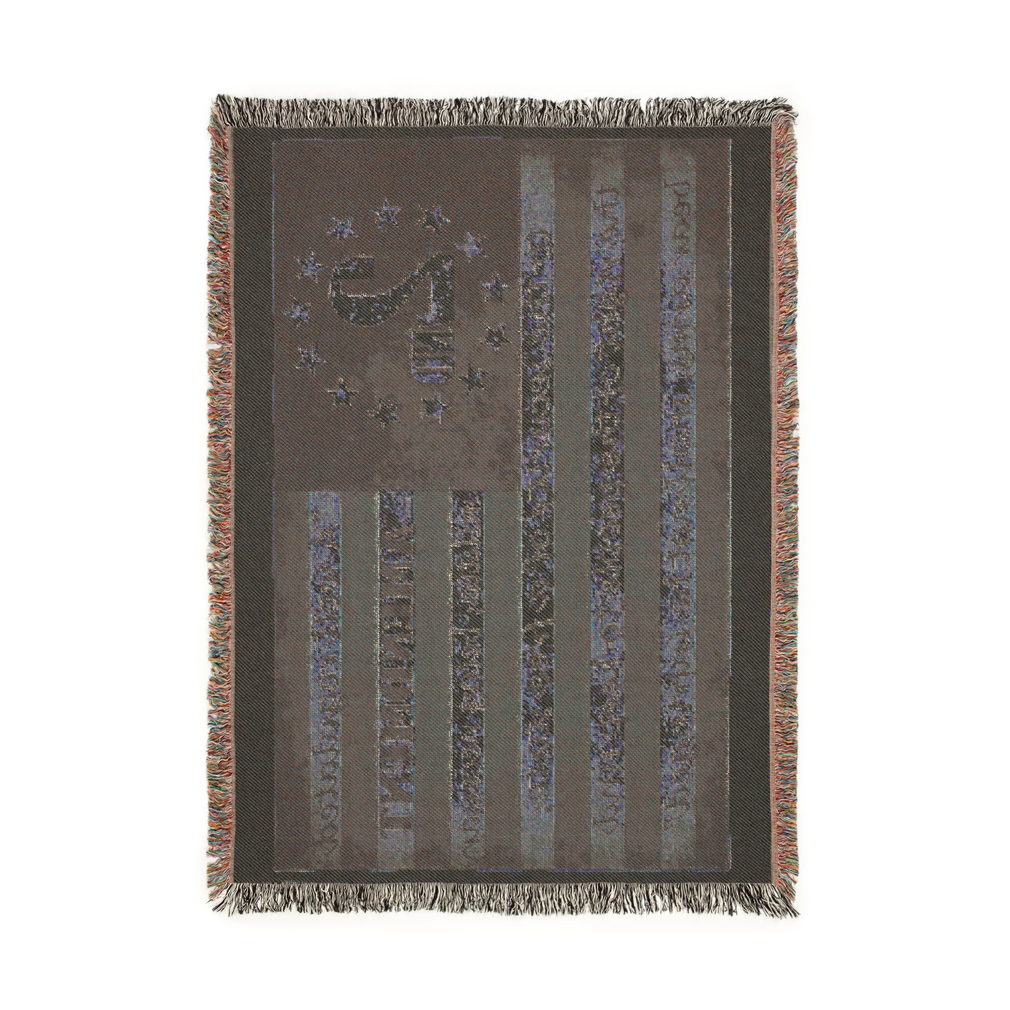2nd Amendment American Flag Woven Blanket — Patriotic Gun Rights Throw