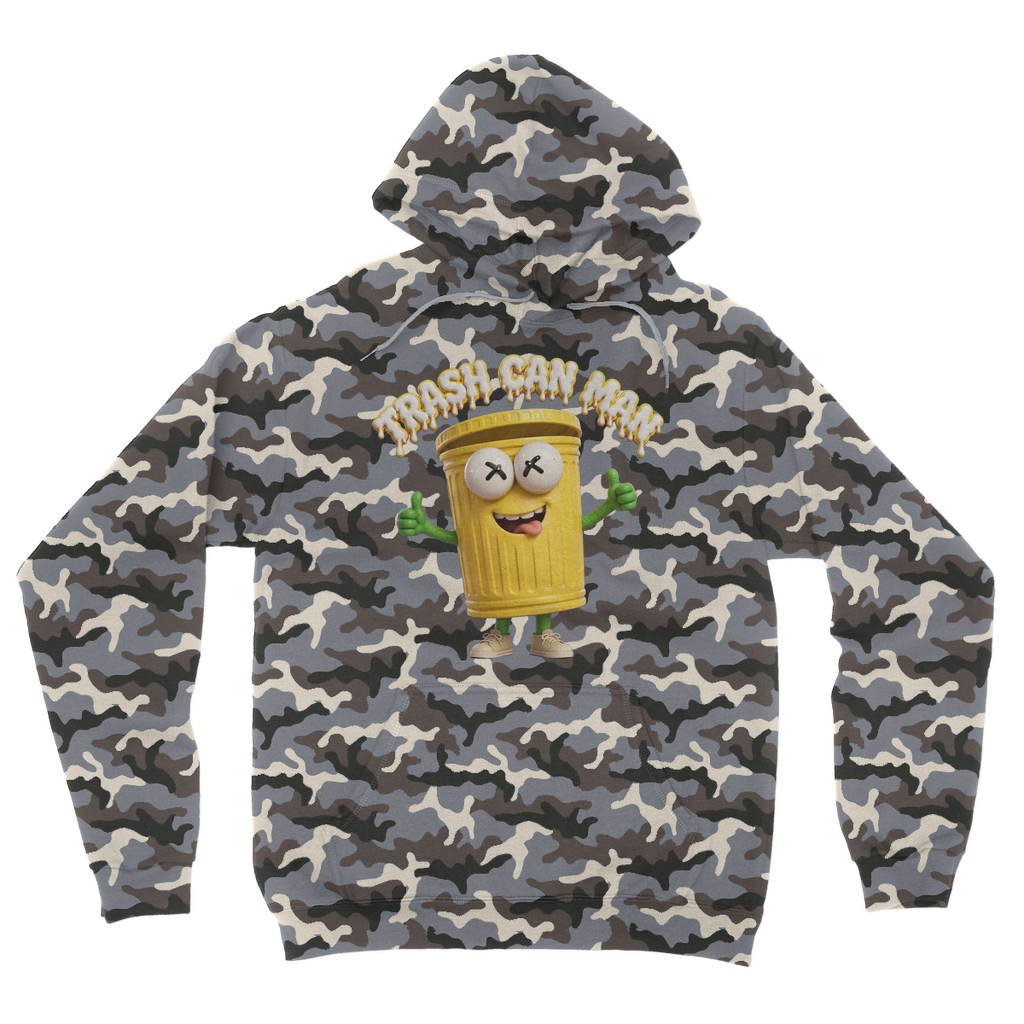 TRASH CAN MAN Camouflage Adult Hoodie