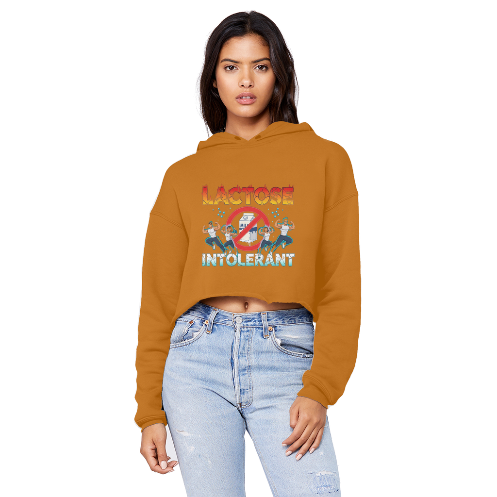 AOB Cropped Raw Edge Boyfriend Hoodie