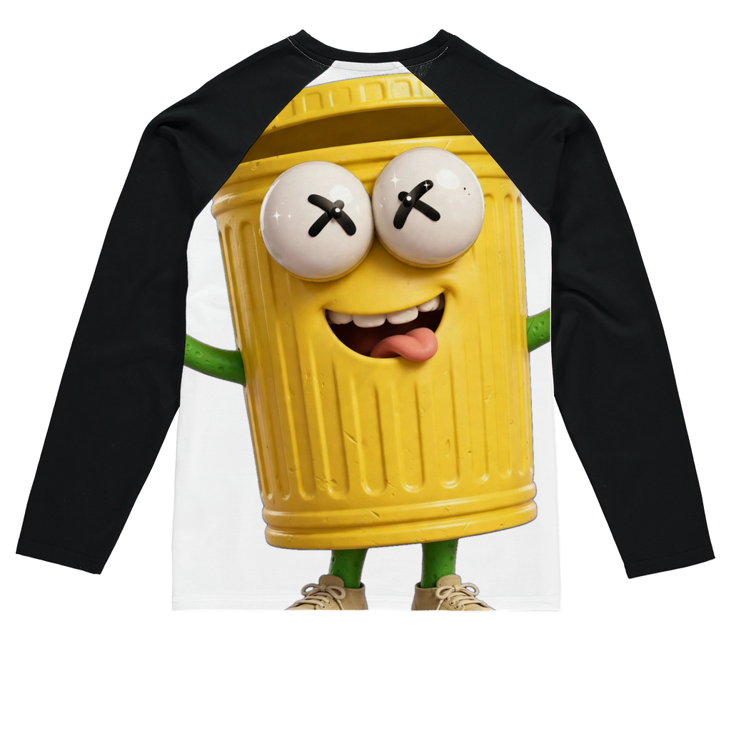 TRASH CAN MAN Sublimation Baseball Long Sleeve T-Shirt