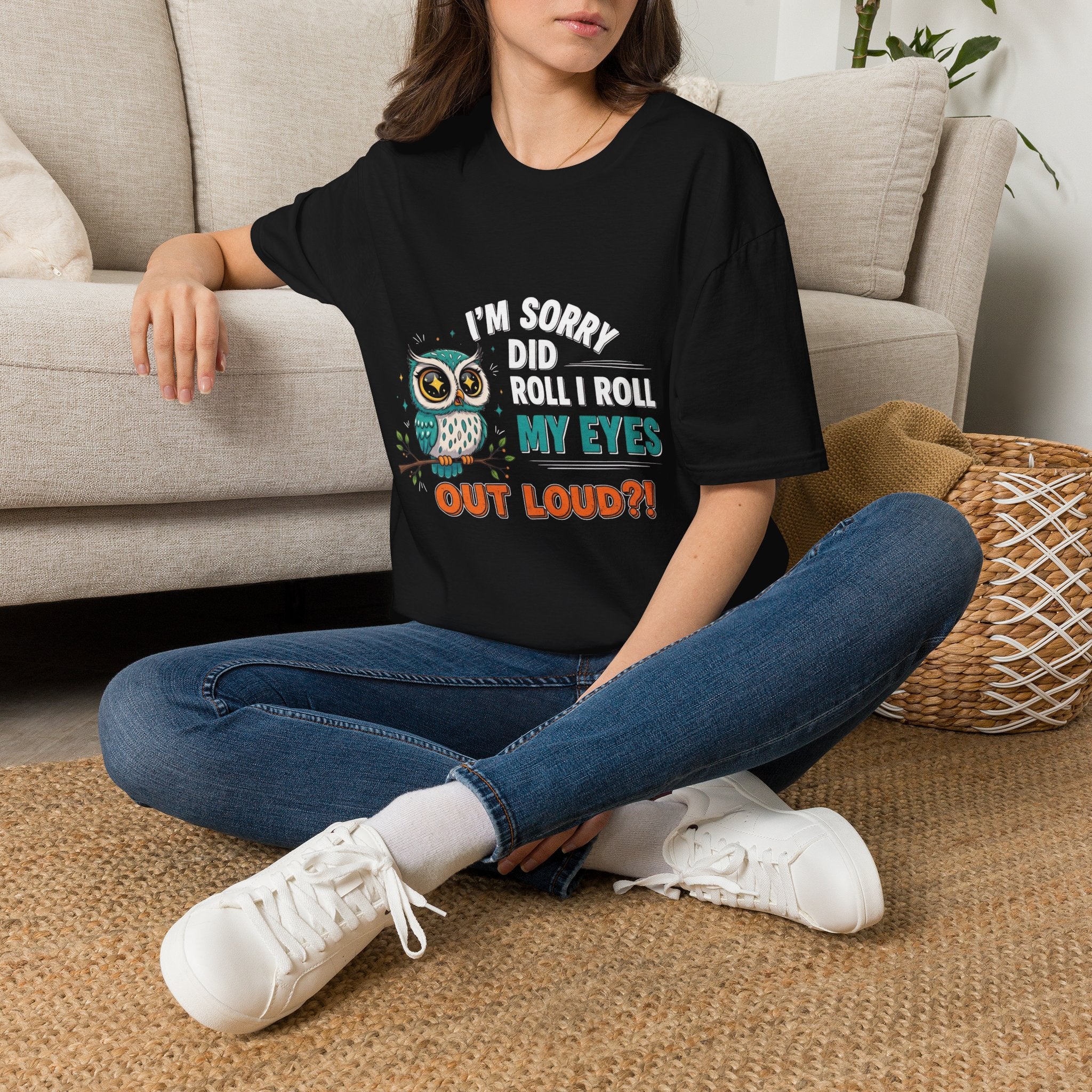 Funny Owl T-Shirt "I'm Sorry Did I Roll My Eyes Out Loud" – Sarcastic Graphic Tee for Women & Moms