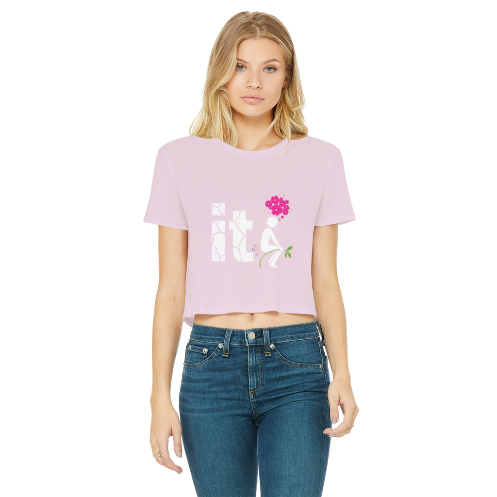 SARCASM 105 Classic Women's Cropped Raw Edge T-Shirt