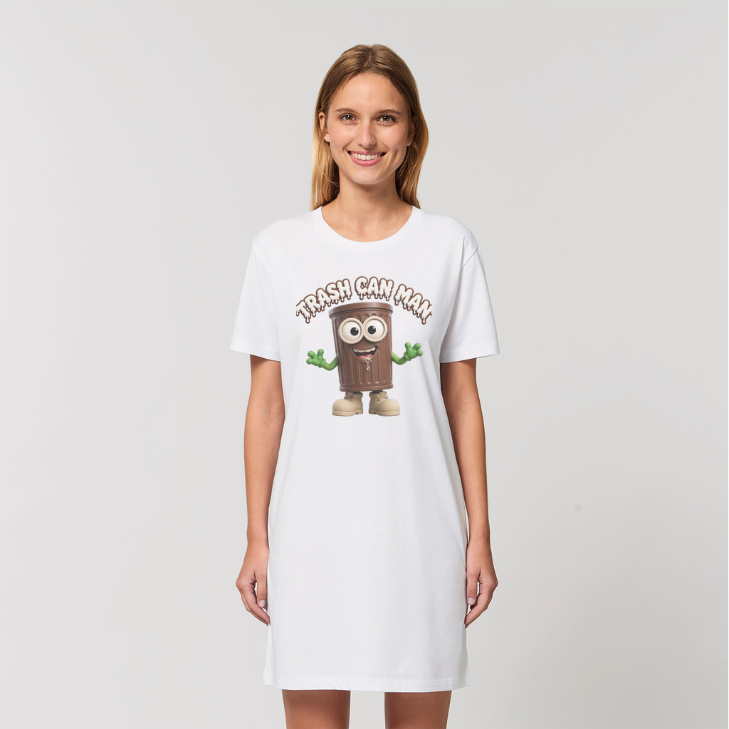 TRASH CAN MAN Organic T-Shirt Dress