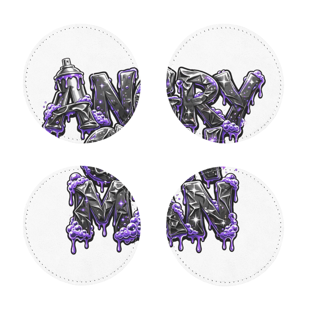 ANGRY CAN MAN 3.0 Sublimation Coasters Pack of Four