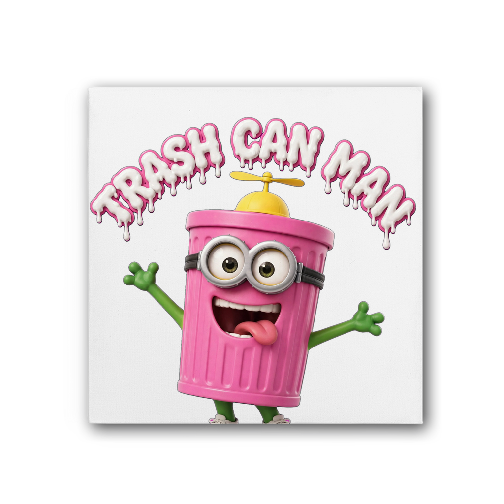 TRASH CAN MAN Premium Stretched Canvas