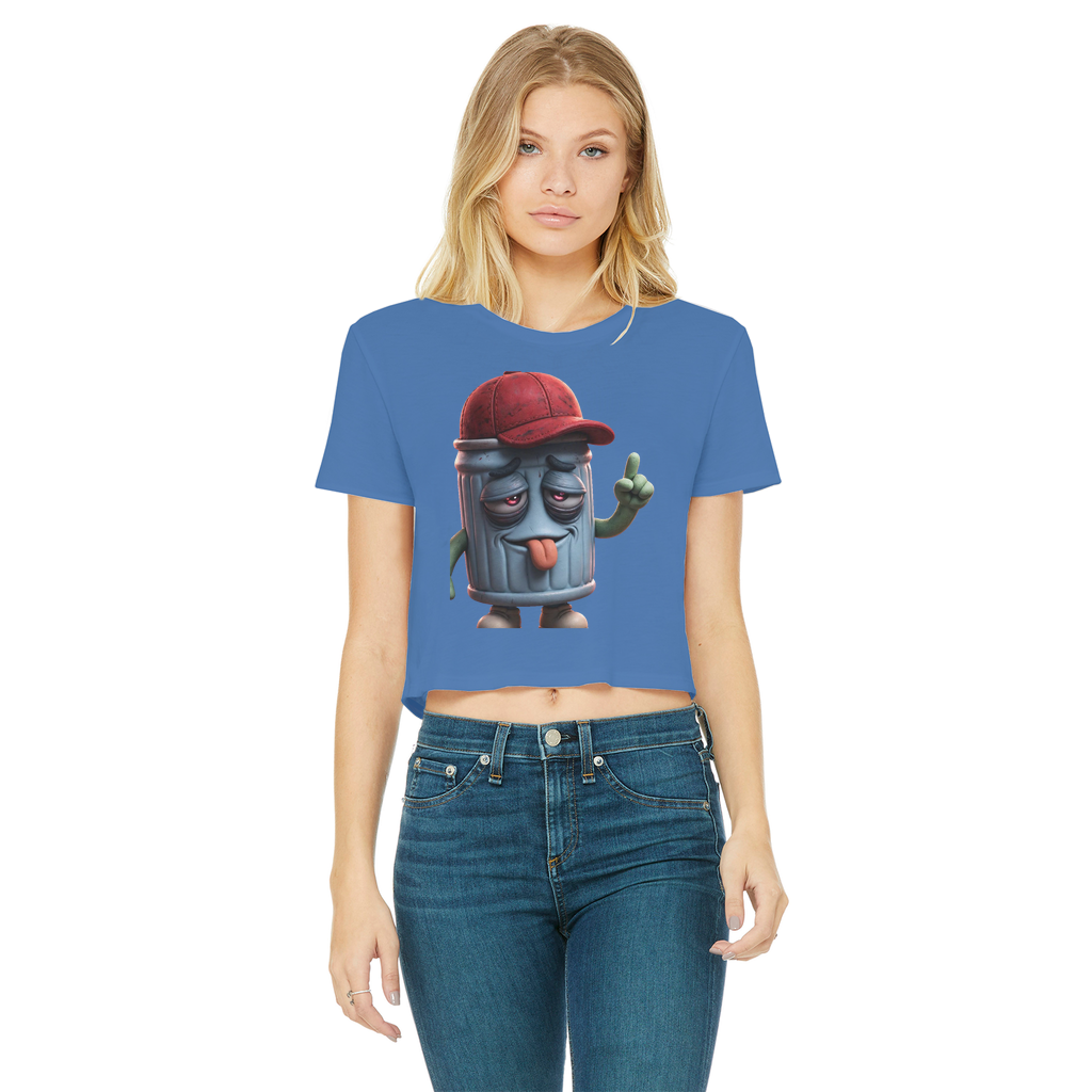 ANGRY CAN MAN 3.0 Classic Women's Cropped Raw Edge T-Shirt