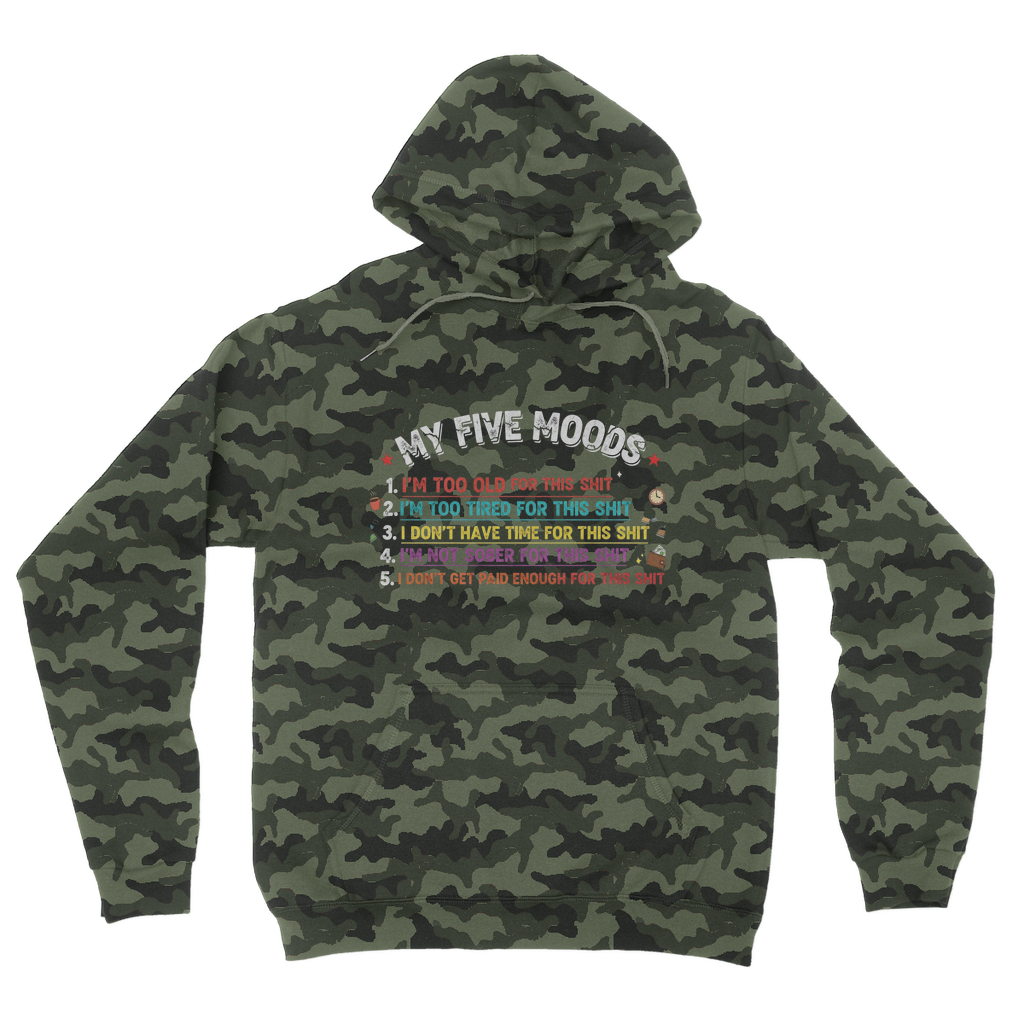 SARCASM 105 Camouflage Adult Hoodie