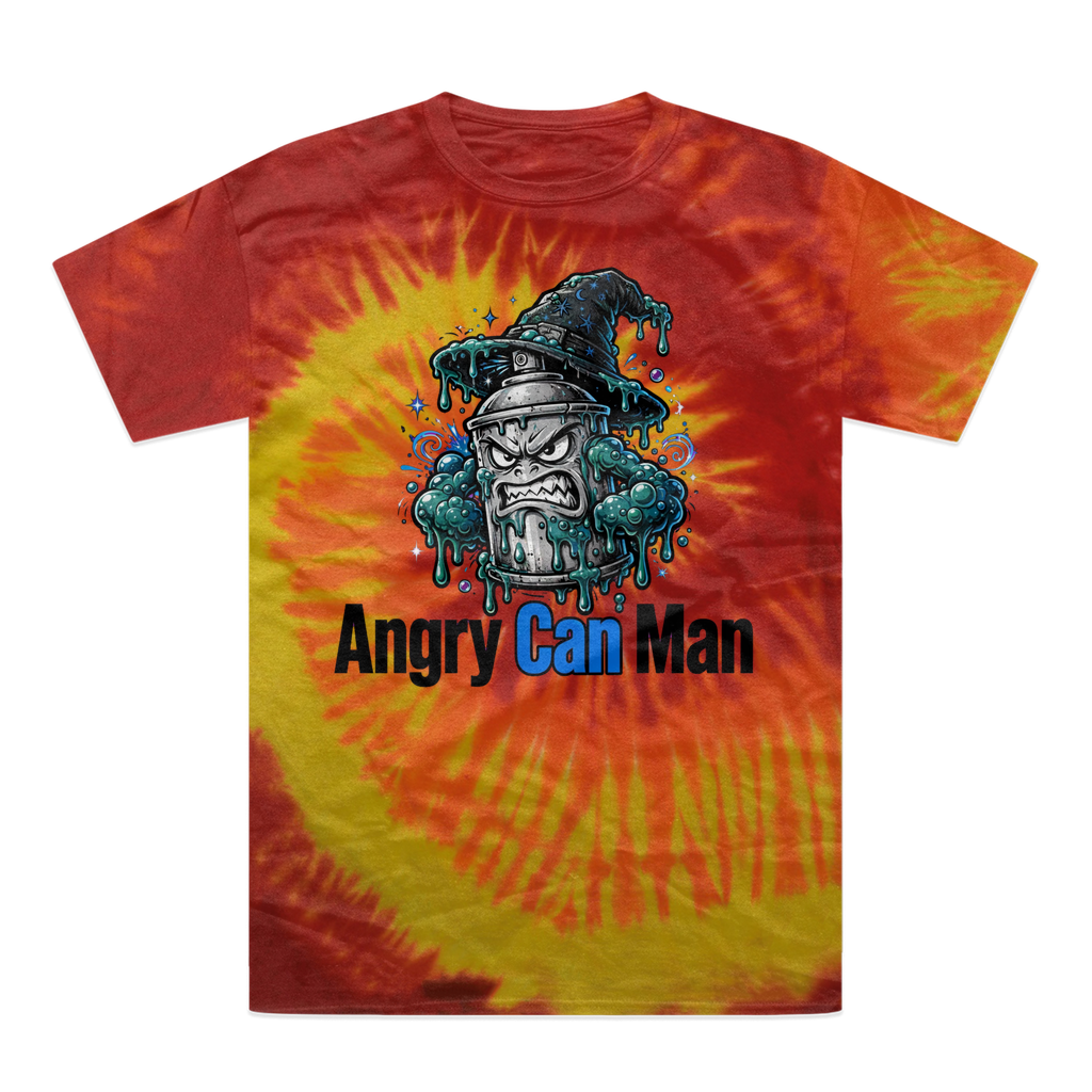 angry can man Tie-Dye T-Shirt