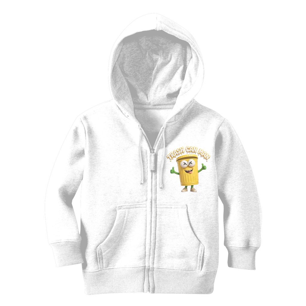 TRASH CAN MAN Classic Kids Zip Hoodie