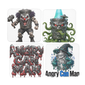ANGRY CAN MAN 2.0 Hardboard Coaster Set of 4