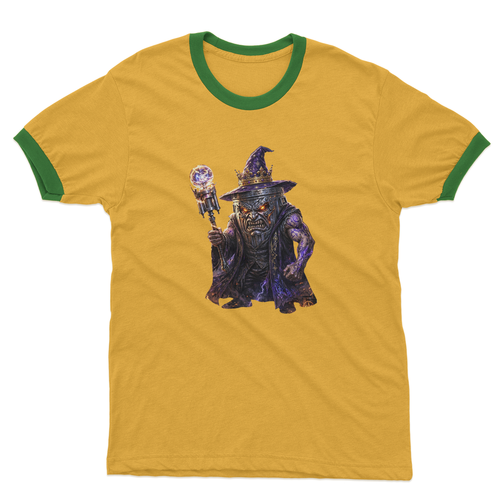 angry can man Adult Ringer T-Shirt