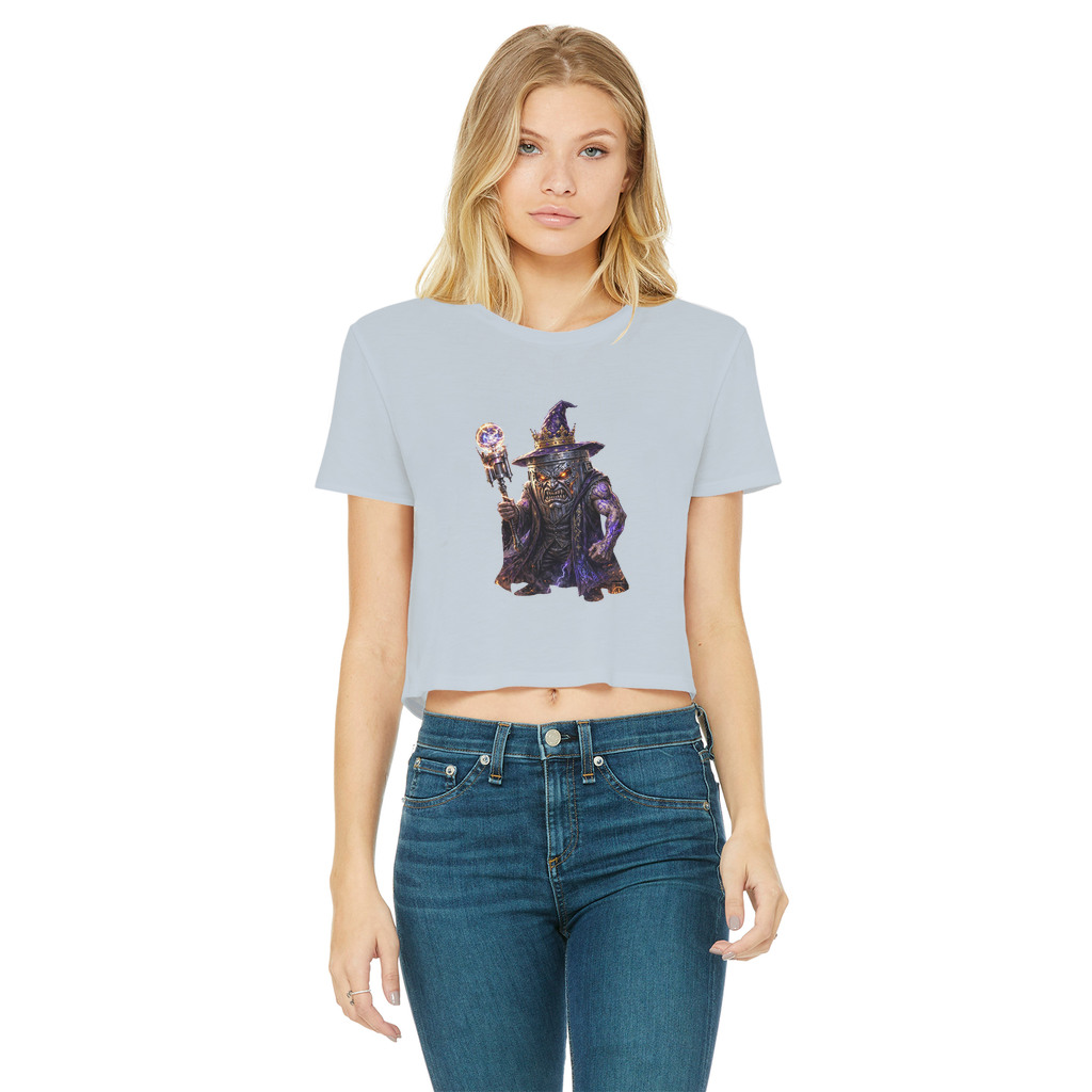angry can man Classic Women's Cropped Raw Edge T-Shirt