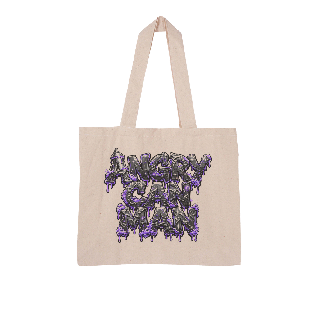 ANGRY CAN MAN 3.0 Large Organic Tote Bag