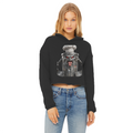 ANGRY CAN MAN 3.0 Ladies Cropped Raw Edge Hoodie