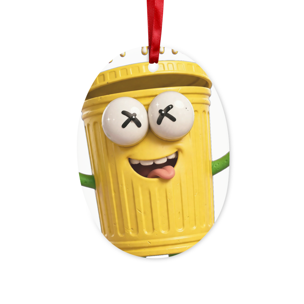 TRASH CAN MAN Ceramic Hanging Ornament