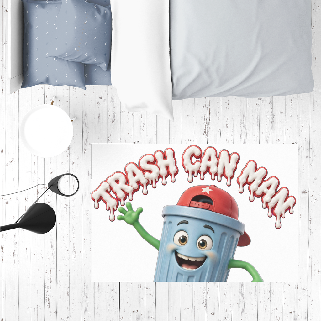 TRASH CAN MAN Sublimation Mat / Carpet / Rug / Play Mat / Pet Feeding Mat