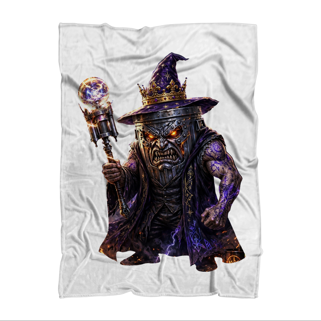 angry can man Sublimation Throw Blanket