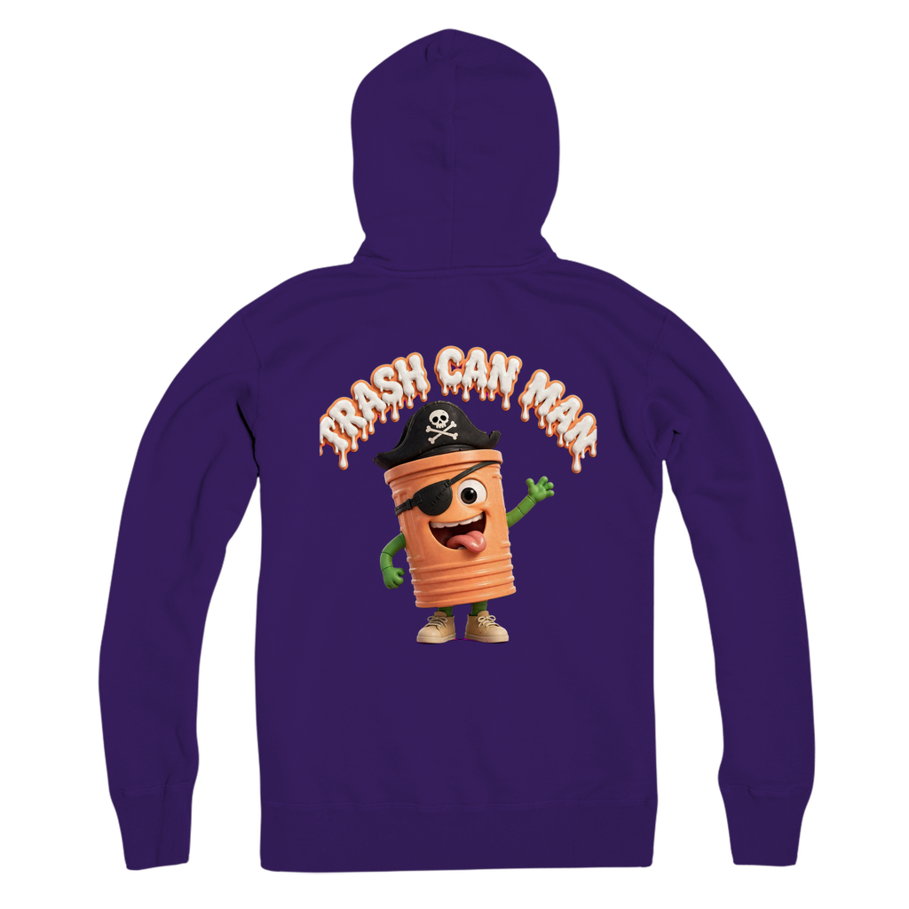 TRASH CAN MAN Premium Adult Zip Hoodie