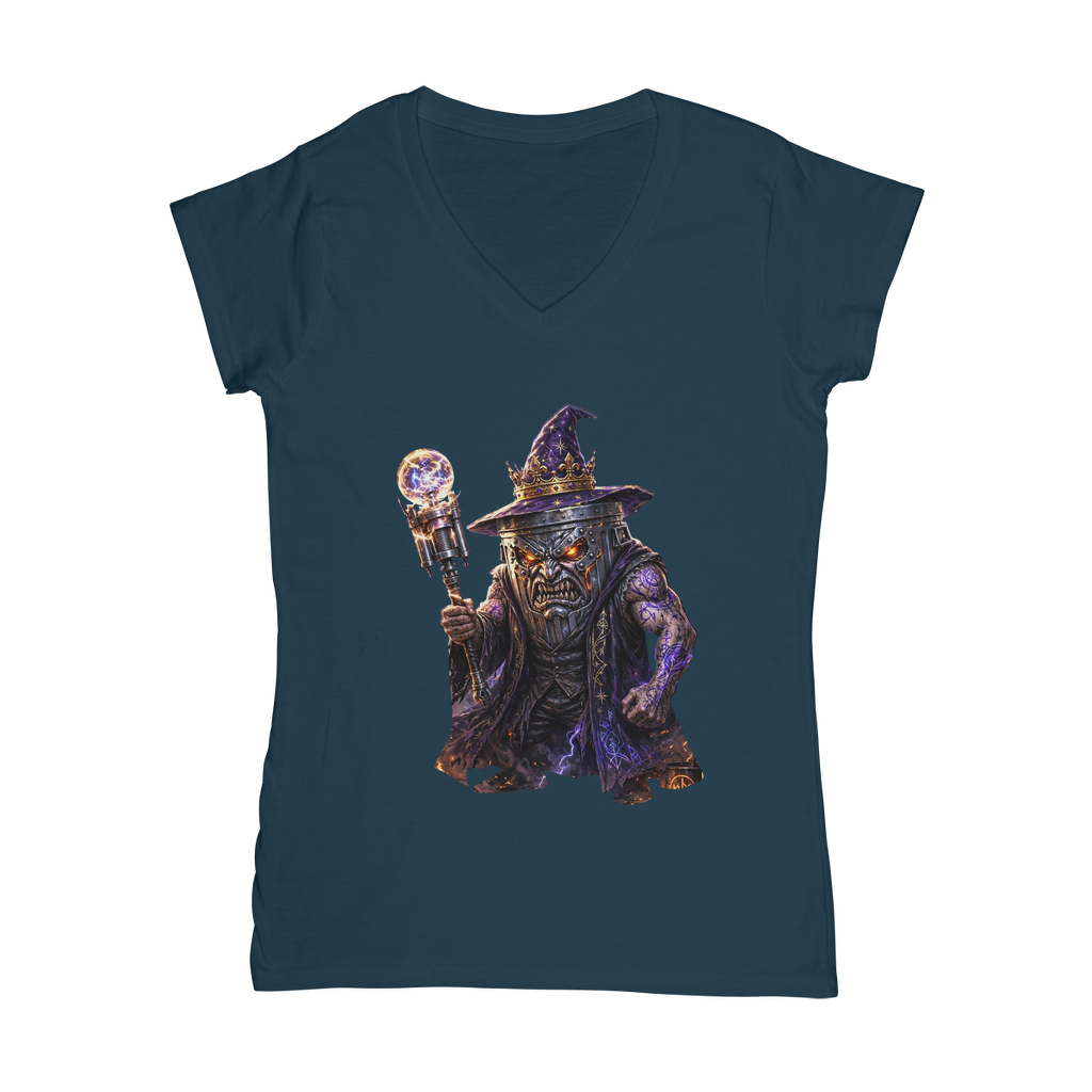 angry can man Classic Women's V-Neck T-Shirt