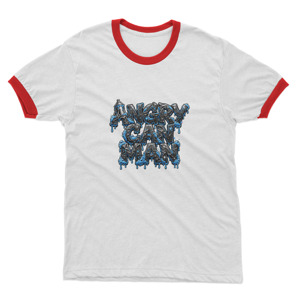 ANGRY CAN MAN 2.0 Adult Ringer T-Shirt