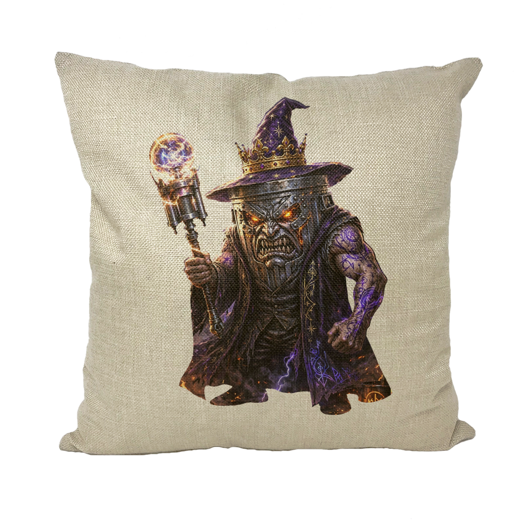 angry can man Throw Pillows