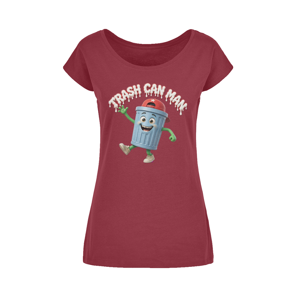 TRASH CAN MAN Wide Neck Womens T-Shirt XS-5XL