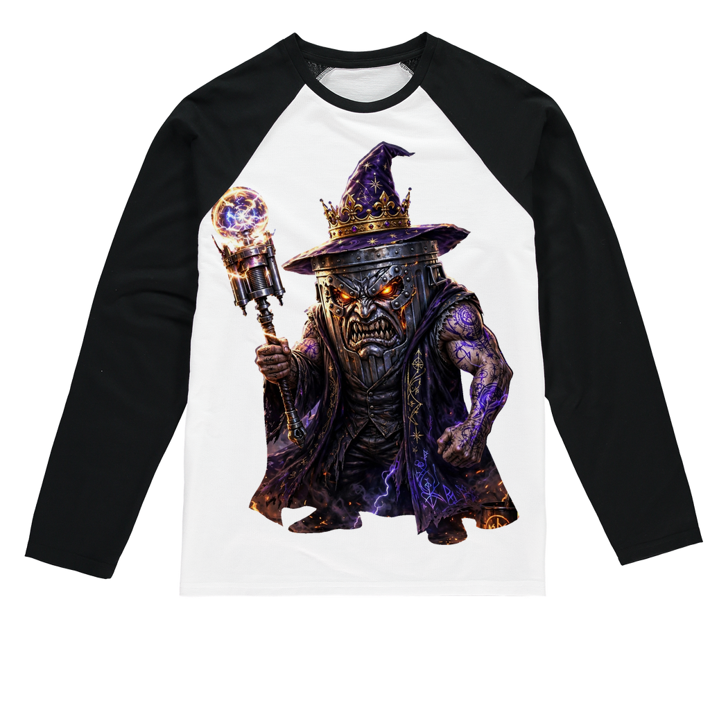 angry can man Sublimation Baseball Long Sleeve T-Shirt