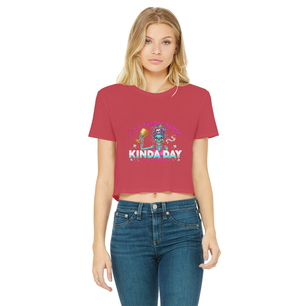 AOP Classic Women's Cropped Raw Edge T-Shirt
