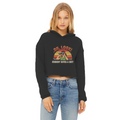 SARCASM 105 Ladies Cropped Raw Edge Hoodie
