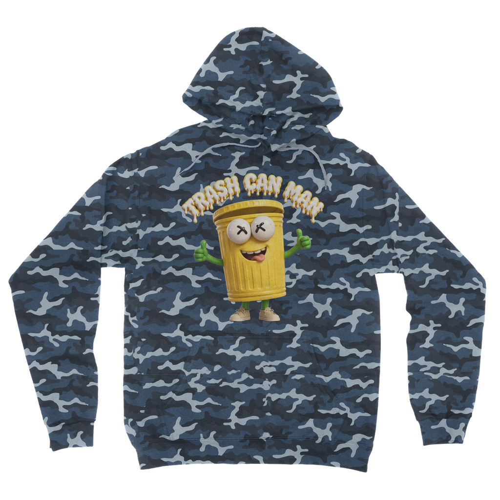 TRASH CAN MAN Camouflage Adult Hoodie