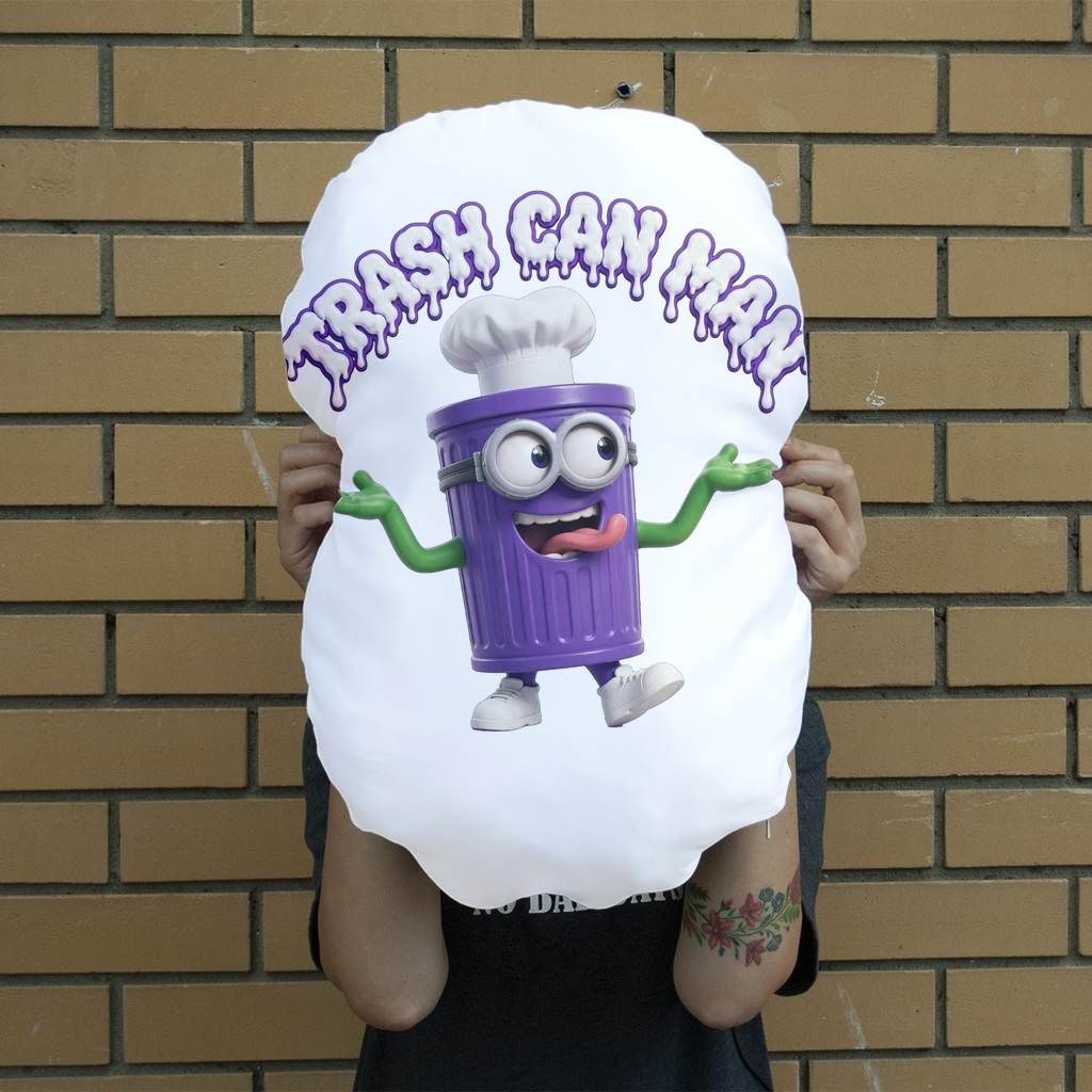 TRASH CAN MAN Giant Face Cushion