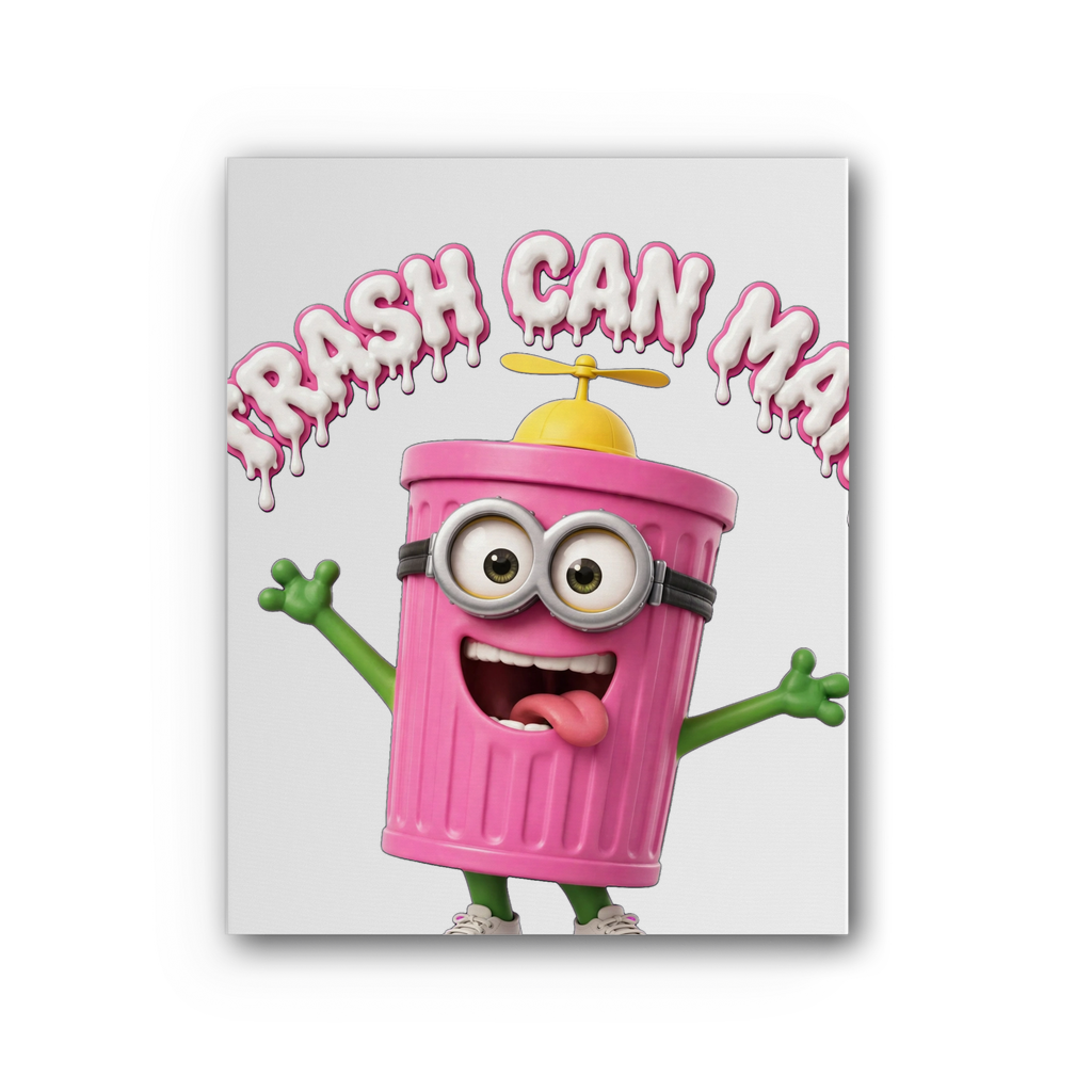 TRASH CAN MAN Premium Stretched Canvas