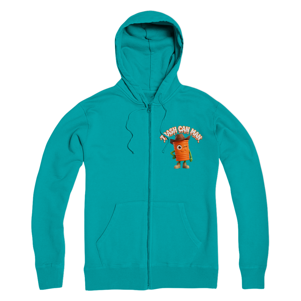TRASH CAN MAN Premium Adult Zip Hoodie