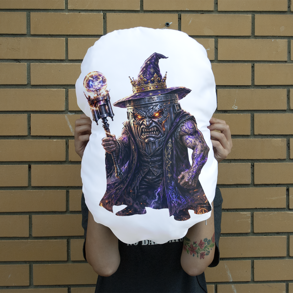 angry can man Giant Face Cushion