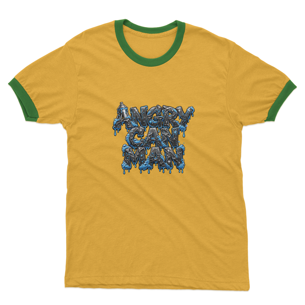 ANGRY CAN MAN 2.0 Adult Ringer T-Shirt