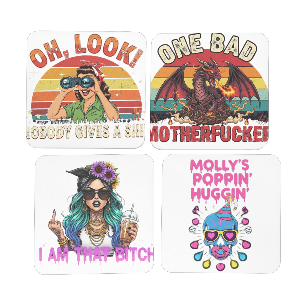SARCASM 105 Hardboard Coaster Set of 4