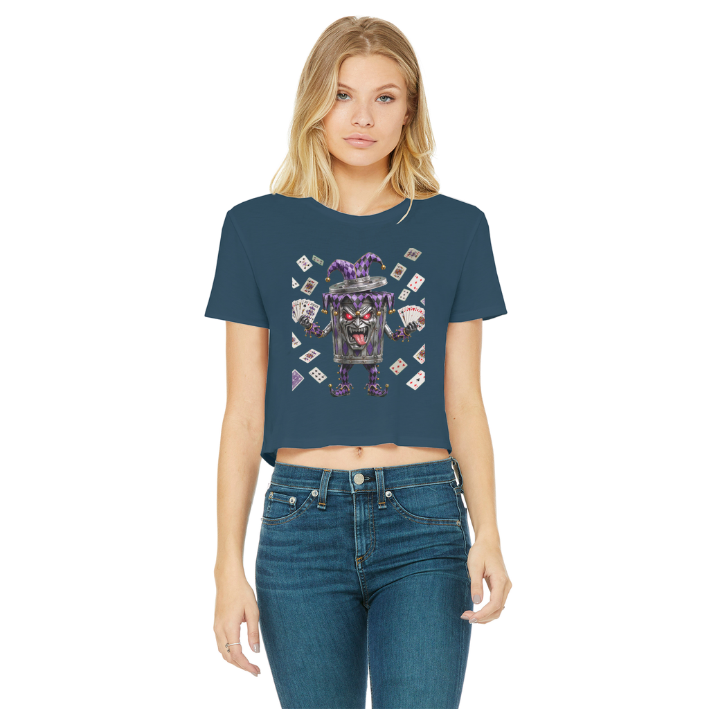 ANGRY CAN MAN 2.0 Classic Women's Cropped Raw Edge T-Shirt