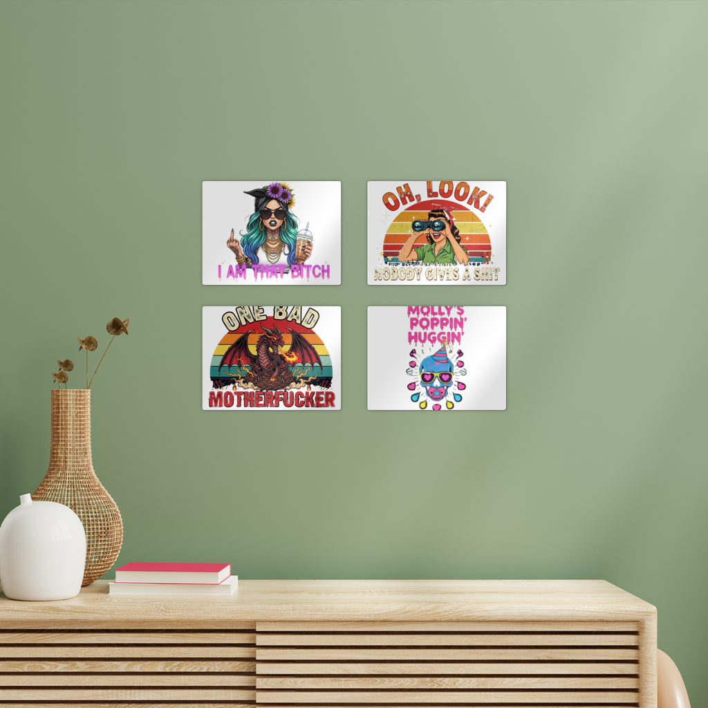 SARCASM 105 Rectangle Wall Tiles Set of 4
