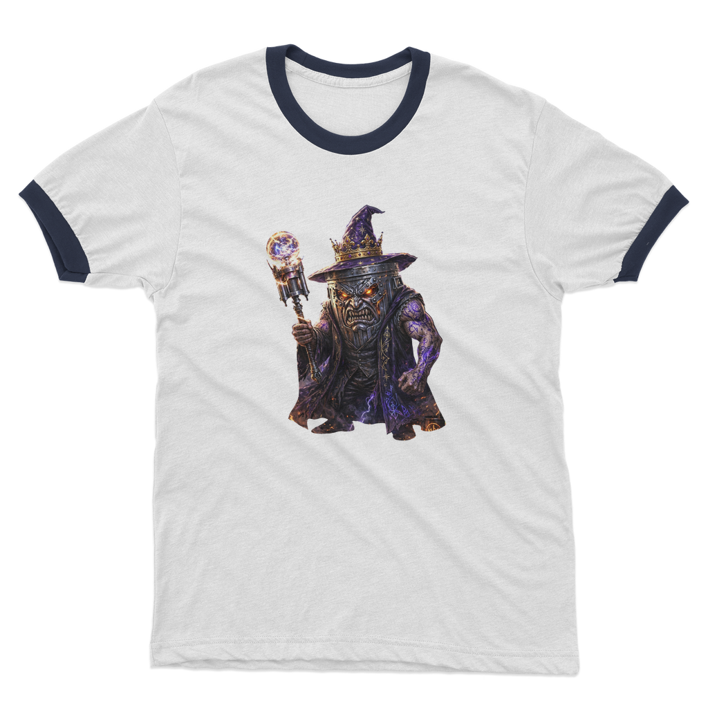 angry can man Adult Ringer T-Shirt