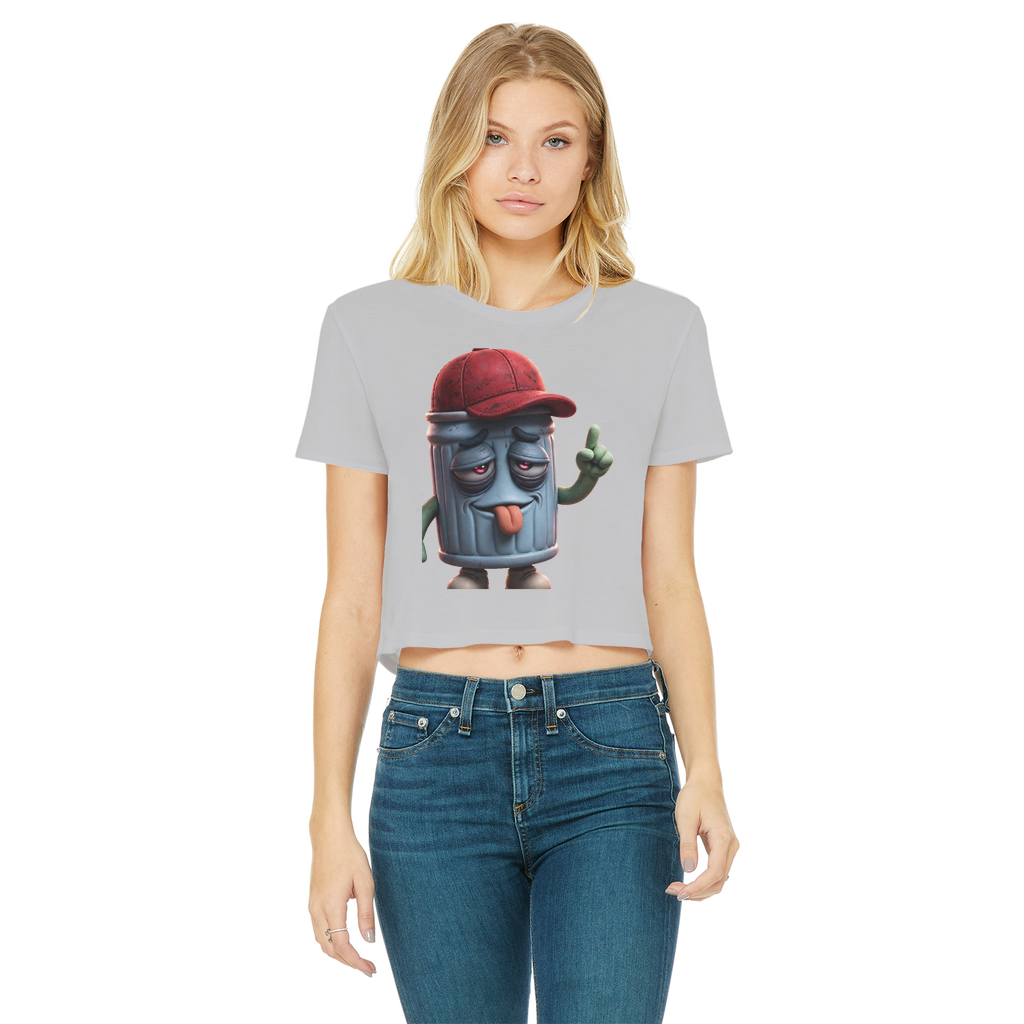 ANGRY CAN MAN 3.0 Classic Women's Cropped Raw Edge T-Shirt